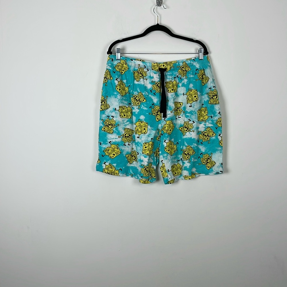 SpongeBob Square Pants Mens XL Drawstring Waist 2 Pocket Relaxed Pajama Shorts